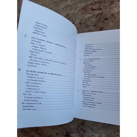 The Data Compression Book Paperback C Program System Hardware CS Coding Models - Picture 5 of 10